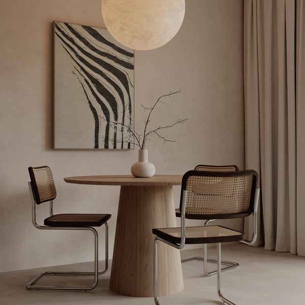 Neutral decor big abstract art with calming visual impact