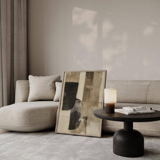 Muted color cream wall art for earthy minimalist room decor