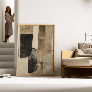 Organic shaped cream wall art with matte texture for living spaces

