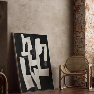 Wabi Sabi wall art for living room with textured design