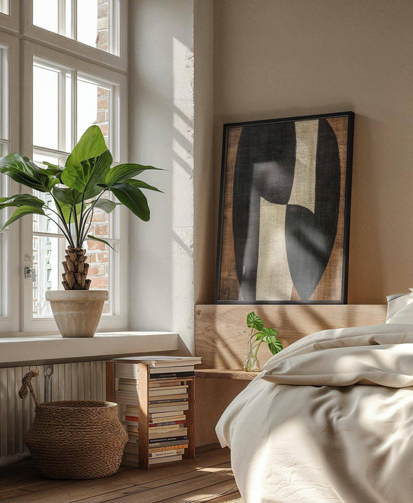 Modern decor using bold yet calming zen wall art composition