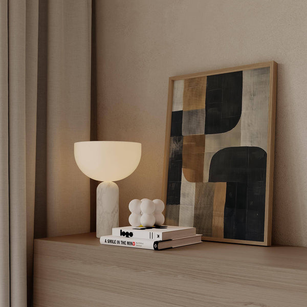 Modern abstract art pictures for living room wall capturing calm sophistication