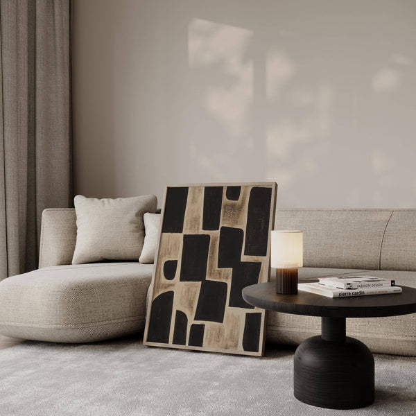 Japandi-inspired wall art showcasing wabi sabi artwork design