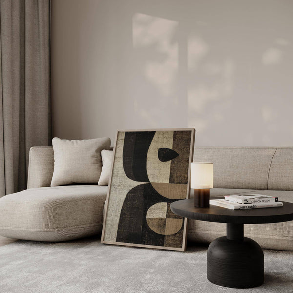 Wabi Sabi-inspired earthy tones wall art for peaceful spaces