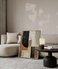 Neutral and terracotta abstract wall art