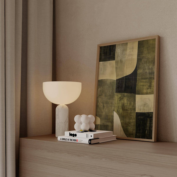 Textured print in premium quality from wabi sabi green series