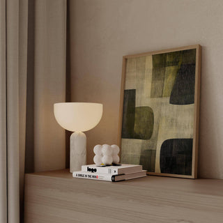 Neutral colour abstract art print with subtle geometric shapes