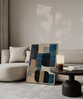 Geometric abstract wall art for Japandi decor