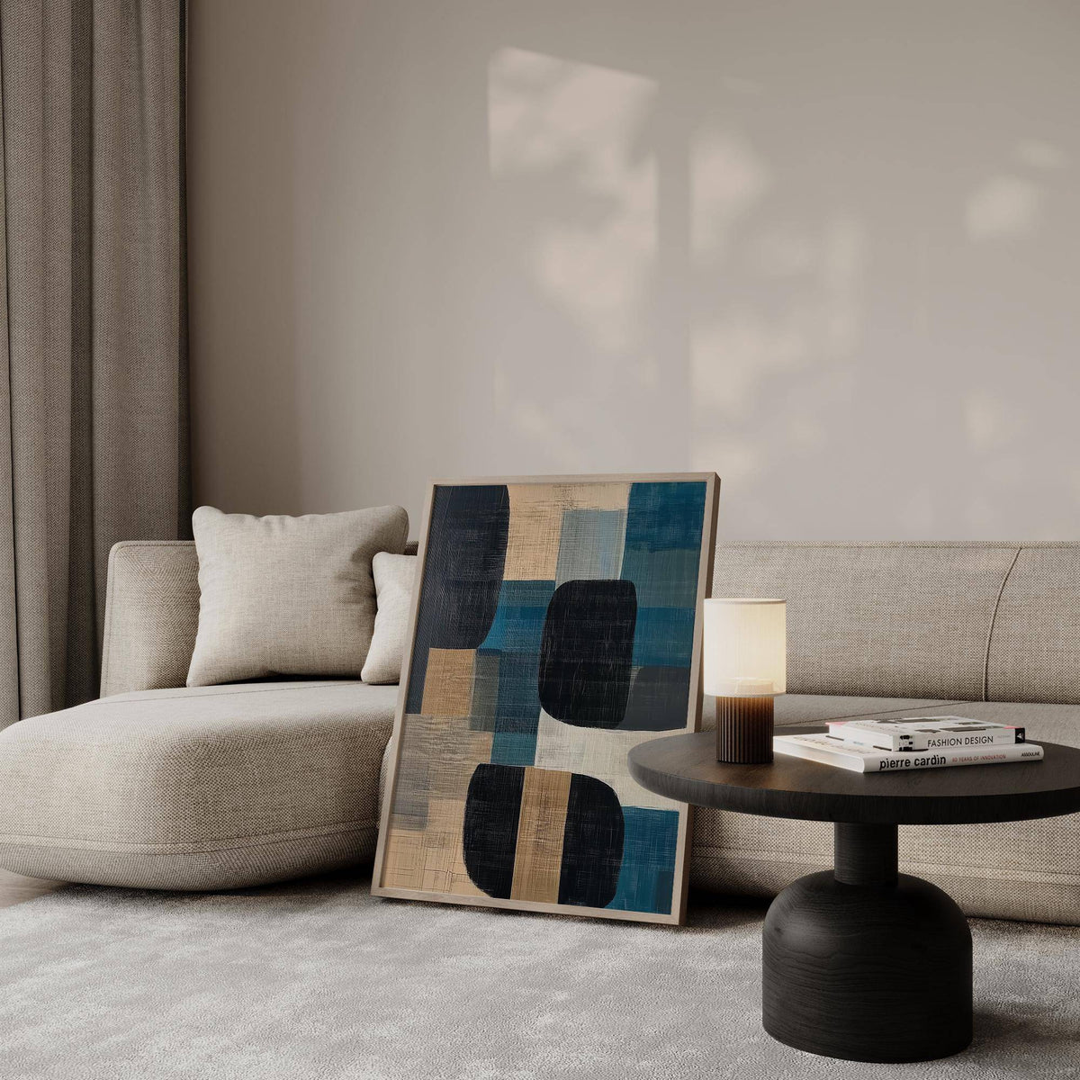 Soft geometric composition in abstract art prints for sale collection