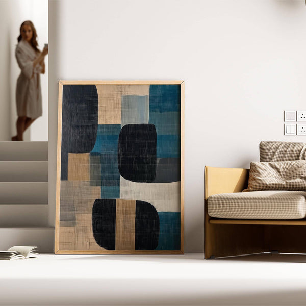 Framed modern decor featuring abstract art prints for sale