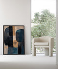 Contemporary abstract wall art with organic shapes