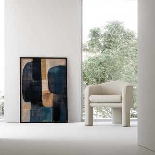 Abstract wall art capturing balance in wabi sabi painting theme
