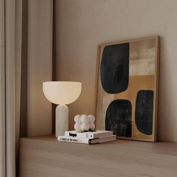 Minimalist earthy wall art for a serene and balanced atmosphere