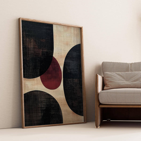 Bold geometric wall art abstract design for modern living room decor