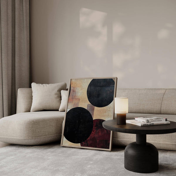 Abstract neutral art print for contemporary living spaces