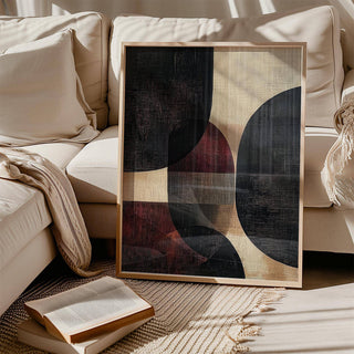 Serene circle artwork from curated wall posters for living room collection