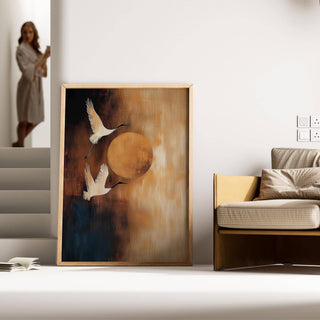 Neutral living room wall art perfect for nature-inspired decor