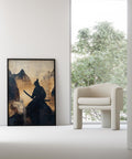 Japanese-inspired samurai wall art for modern decor