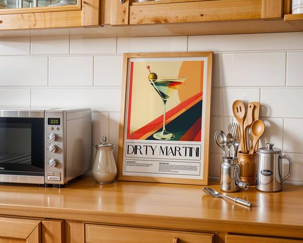 Decorative cocktail prints for wall for modern dining rooms