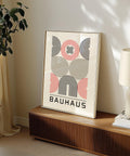 Abstract Bauhaus wall art with geometric shapes