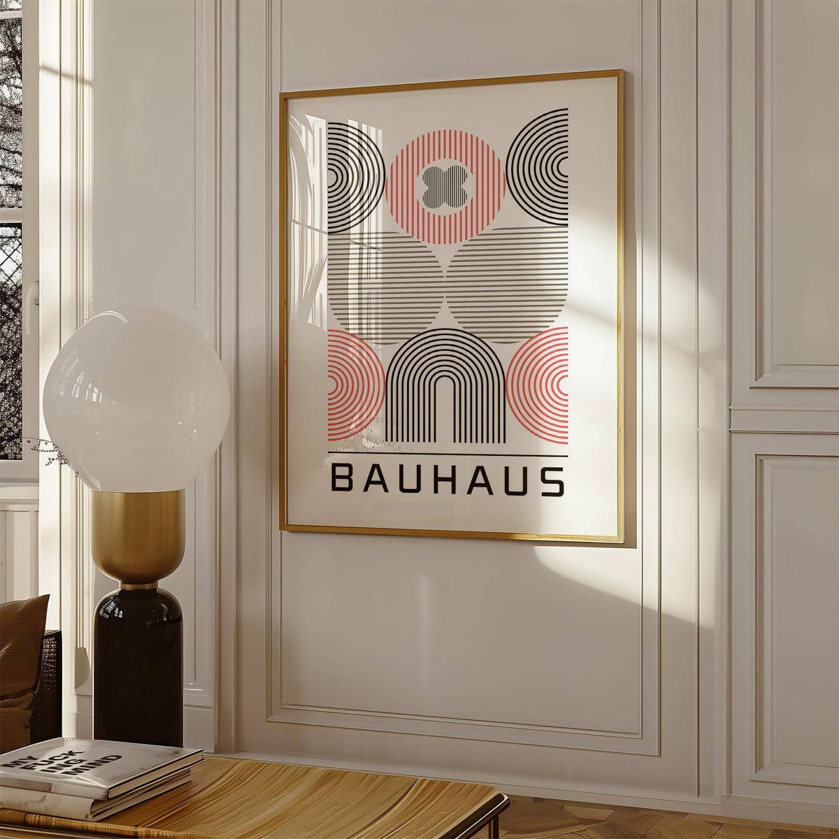 Creative space featuring vibrant wall art for home office