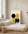 Bold circles abstract print for home decor