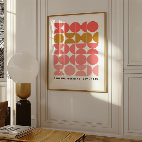 MCM wall art geometric Bauhaus print