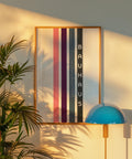 Bauhaus stripe print for living room decor