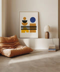 Bauhaus-inspired abstract art print