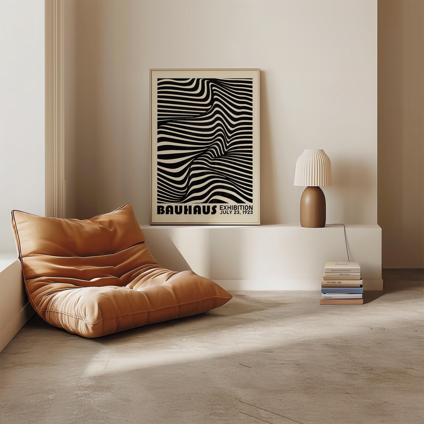 Bauhaus Striped Illusion Print