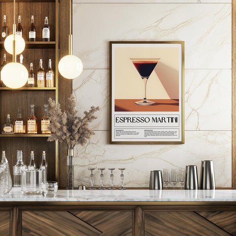 Espresso Martini poster for bar decor