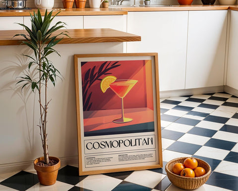 Cosmopolitan cocktail drink wall art