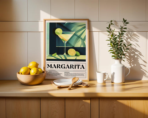 Margarita recipe wall art for trendy homes