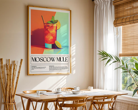 Ginger lime Moscow Mule drink poster