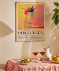 Piña Colada recipe wall art for beach homes