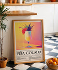 Piña Colada cocktail recipe wall art