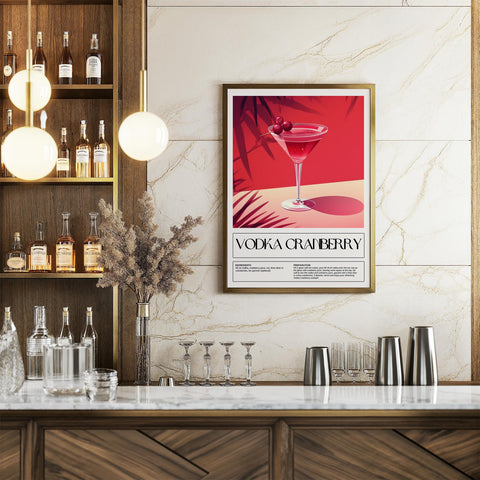 Bold vodka cranberry drink poster