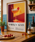 Whiskey Sour recipe wall art for trendy homes