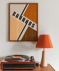 Modern Bauhaus poster for living room decor