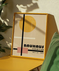 Abstract wall art featuring Bauhaus design.