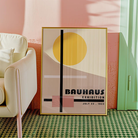 Bauhaus inspired modern wall art.