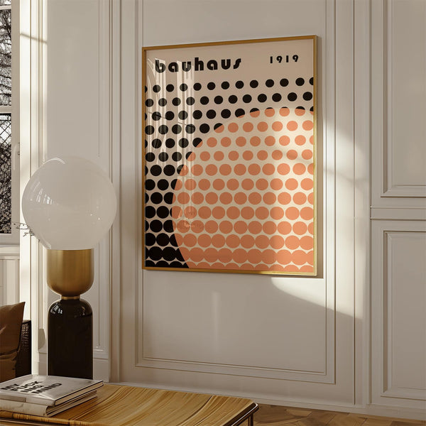 Cool art poster print featuring geometric dot arrangement