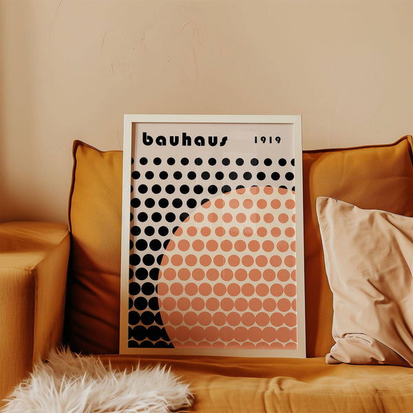 High-quality cool art poster with abstract dots pattern