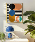 Modern Bauhaus geometric design with abstract shapes