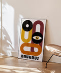 Bold geometric Bauhaus art print for home or office