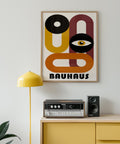 Minimalist geometric Bauhaus poster for modern spaces