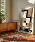 Geometric Bauhaus-inspired print for modern interiors