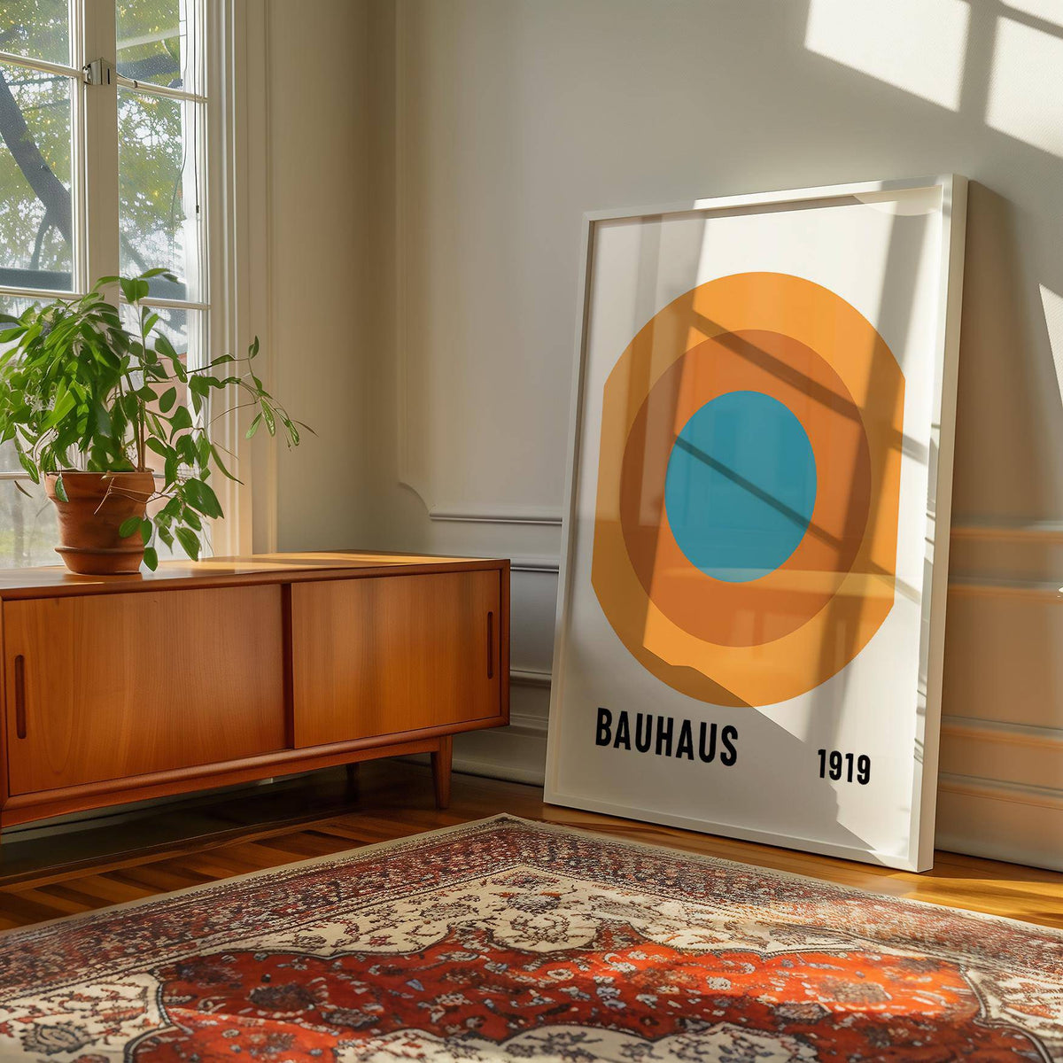 Modern Bauhaus Circle Poster for home decor