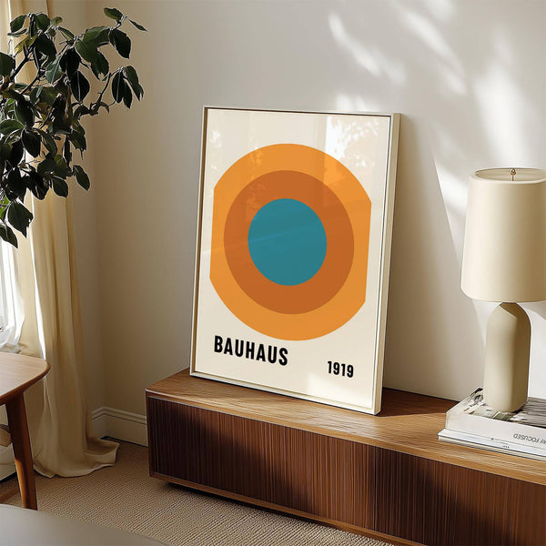 Bold Bauhaus Circle Poster geometric artwork.