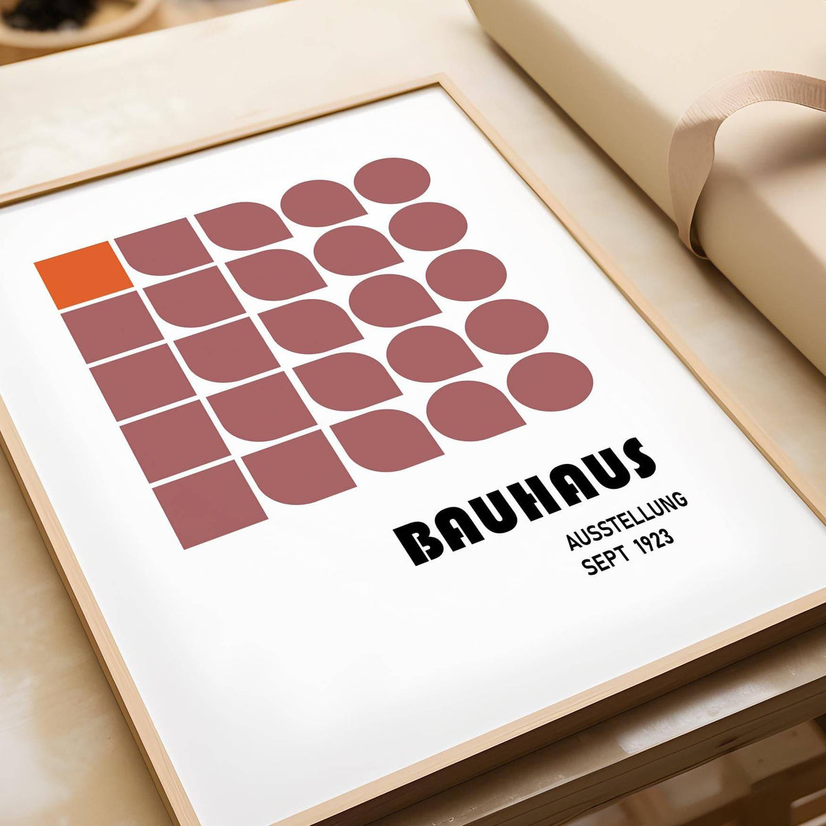 Minimalist wall hanging geometric poster for Scandinavian-style rooms
